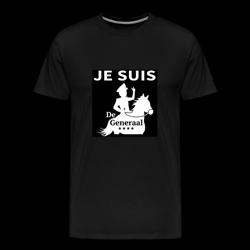 JE SUIS De Generaal (wit op zwart) - Mannen Premium T-shirt