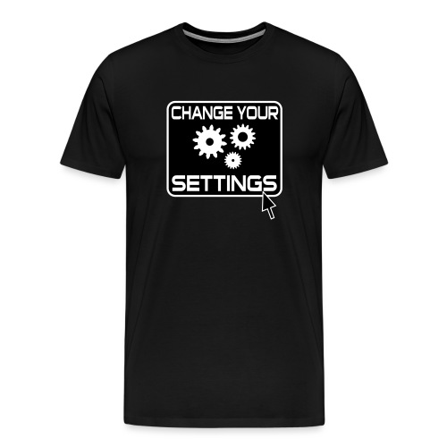 Settings Gamer Button - Männer Premium T-Shirt