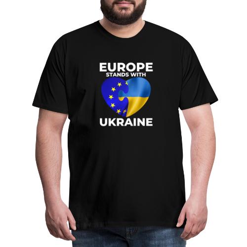 Eurooppa tukee Ukrainaa - Miesten premium t-paita