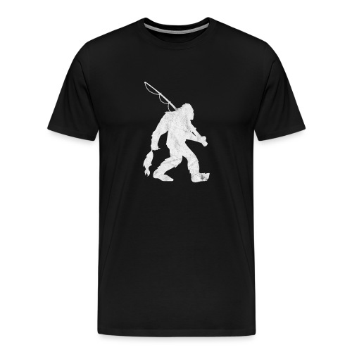 Bigfoot Sasquatch Yeti Wilder Mann Angel Angeln - Männer Premium T-Shirt