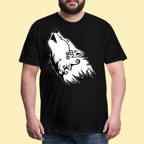 Le Loup de Neved (version contour blanc) - T-shirt Premium Homme
