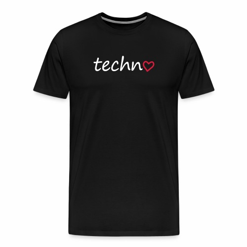 Techno Liebe PLUR Herz Raving Floorliebe Club - Männer Premium T-Shirt