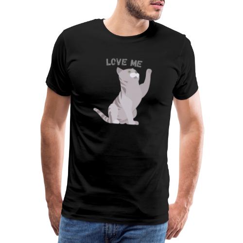 Chat gris Love me - T-shirt Premium Homme