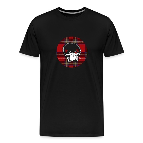 Goth Sheep Girl with tartan - Men's Premium T-Shirt