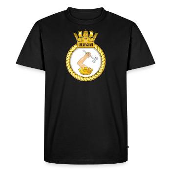 HMS Birmingham - Men's Premium Organic T-Shirt - black - Front - Nico (187cm)