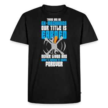 Mechanic Profession Automotive Mechanic Car Funny Saying - Men's Premium Organic T-Shirt - black - Front - Nico (187cm)