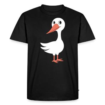 cigogne - T-shirt Premium bio Homme - noir - Devant - Nico (187cm)