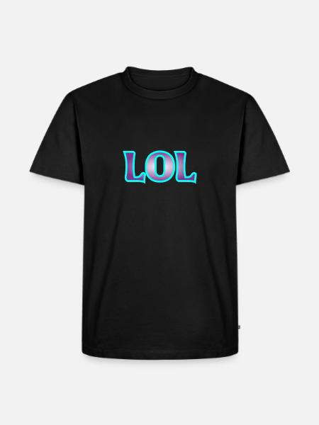 LOL - Männer Premium Bio T-Shirt - Schwarz