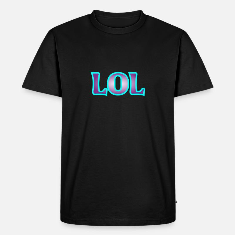 LOL - Männer Premium Bio T-Shirt - Schwarz