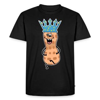 Cacahuètes roi cacahuètes Couronne noix drôle spirituel - T-shirt Premium bio Homme - noir - Devant - Nico (187cm)