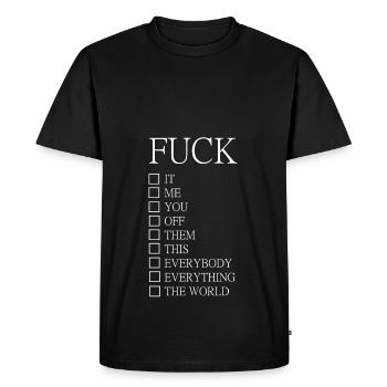 baise - T-shirt Premium bio Homme - noir - Devant - Nico (187cm)