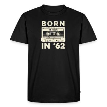 Born 1962 60th birthday Sixtieth gift - Men's Premium Organic T-Shirt - black - Front - Nico (187cm)