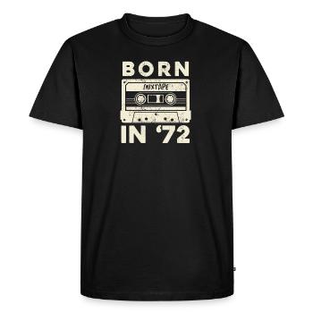 Vintage 1972 50th Birthday Fiftieth Gift - Men's Premium Organic T-Shirt - black - Front - Nico (187cm)