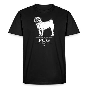 Pug Dad Dog Dog Pug Wilsigns - Men's Premium Organic T-Shirt - black - Front - Nico (187cm)