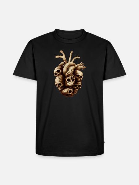 Heart of Skulls - T-shirt Premium bio Homme - noir
