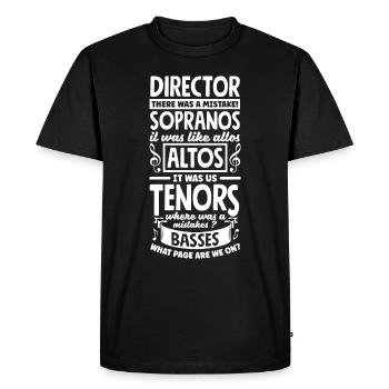 Chœur Choriste Chant Chœur Groupe Citation Drôle - T-shirt Premium bio Homme - noir - Devant - Nico (187cm)