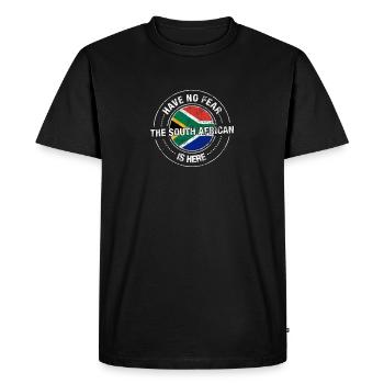 Avez-No Fear The South African Is Here Shirt - T-shirt Premium bio Homme - noir - Devant - Nico (187cm)