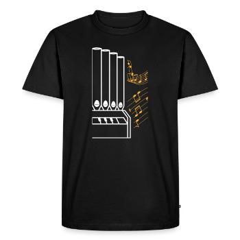 organ - Men's Premium Organic T-Shirt - black - Front - Nico (187cm)