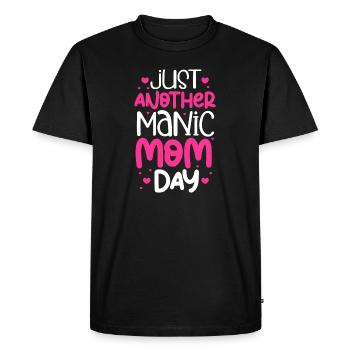 Juste une autre journée de maman maniaque - T-shirt Premium bio Homme - noir - Devant - Nico (187cm)