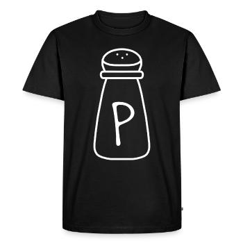 Pepper Shaker Matching Halloween - T-shirt Premium bio Homme - noir - Devant - Nico (187cm)