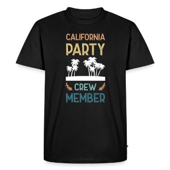 Équipe de fête californienne - T-shirt Premium bio Homme - noir - Devant - Nico (187cm)