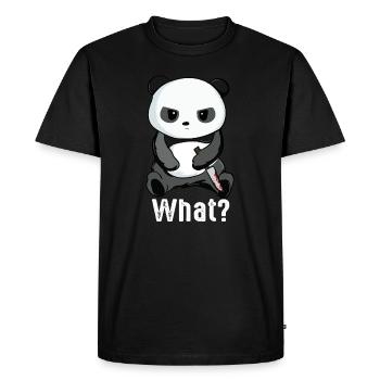 Panda avec couteau killerpanda bear cadeau panda bear - T-shirt Premium bio Homme - noir - Devant - Nico (187cm)