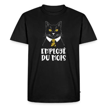 employé du mois - T-shirt Premium bio Homme - noir - Devant - Nico (187cm)