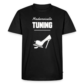 Mademoiselle tuning - T-shirt Premium bio Homme - noir - Devant - Nico (187cm)