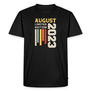 August 2023 - Birthday Gift August 2023 August - Men's Premium Organic T-Shirt - black - Front - Nico (187cm)