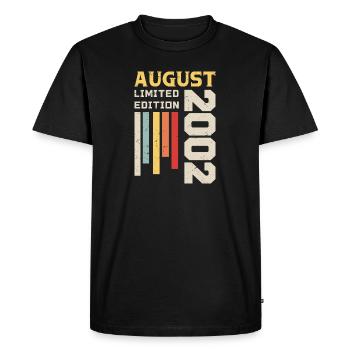 August 2002 - Birthday Gift August 2002 August - Men's Premium Organic T-Shirt - black - Front - Nico (187cm)