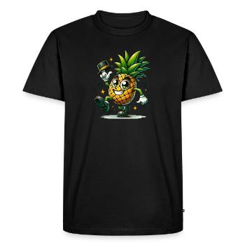 Ananas dansant - T-shirt Premium bio Homme - noir - Devant - Nico (187cm)
