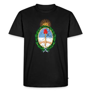armoiries Argentine Wappen armoiries argentines - T-shirt Premium bio Homme - noir - Devant - Nico (187cm)