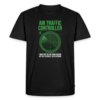 Contrôleur de la circulation aérienne Aviation Aviation Aviator - T-shirt Premium bio Homme - noir - Devant - Nico (187cm)