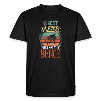 Les meilleurs joueurs sont sur le banc Musicien de musique de piano - T-shirt Premium bio Homme - noir - Devant - Nico (187cm)