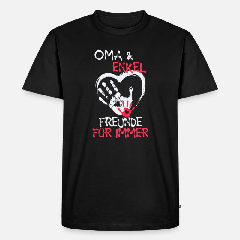Lieblingsoma Oma Großmutter Statement Ruhestan - Männer Premium Bio T-Shirt - Schwarz