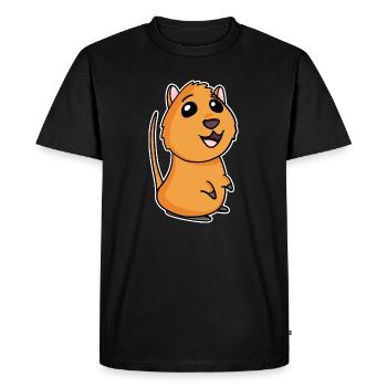 Quokka - T-shirt Premium bio Homme - noir - Devant - Nico (187cm)