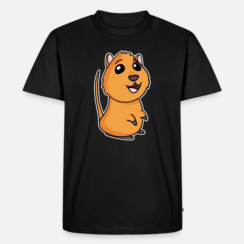 Quokka - Männer Premium Bio T-Shirt - Schwarz