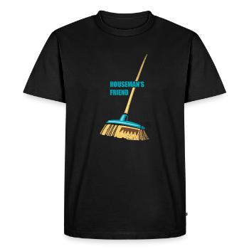 broom housemans friend | Broom - Men's Premium Organic T-Shirt - black - Front - Nico (187cm)