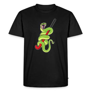 Snake Field Hockey Field Hockey Stick - T-shirt Premium bio Homme - noir - Devant - Nico (187cm)