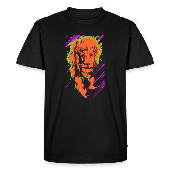 Lion - Men's Premium Organic T-Shirt - black - Front - Nico (187cm)