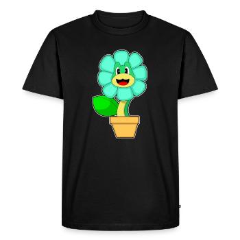 Snake Flower - Men's Premium Organic T-Shirt - black - Front - Nico (187cm)