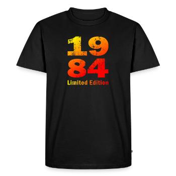 Birthday born in 1984 limited edition - Men's Premium Organic T-Shirt - black - Front - Nico (187cm)