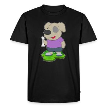 Os de chien - T-shirt Premium bio Homme - noir - Devant - Nico (187cm)