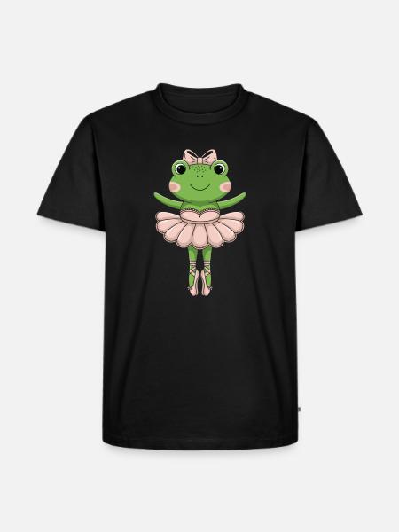 Ballet Frog in Pink Tutu - Men's Premium Organic T-Shirt - black