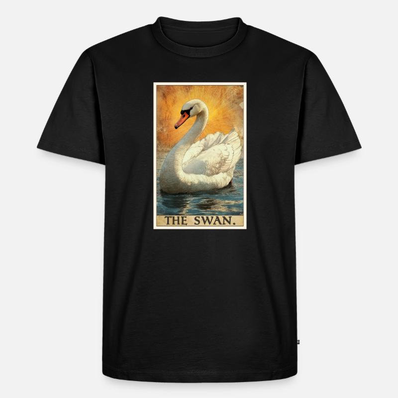 Schwäne Schwan - Männer Premium Bio T-Shirt - Schwarz
