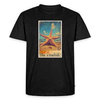 Étoile de mer Étoile de mer - T-shirt Premium bio Homme - noir - Devant - Nico (187cm)