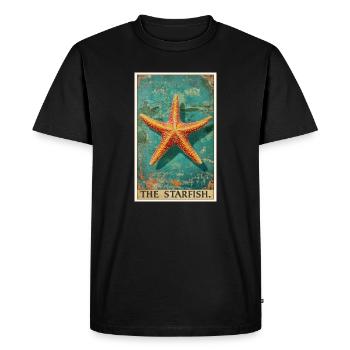 Étoile de mer Étoile de mer - T-shirt Premium bio Homme - noir - Devant - Nico (187cm)