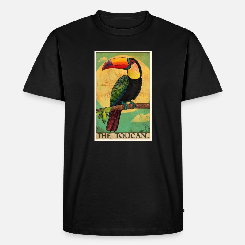 Tukane Tukan - Männer Premium Bio T-Shirt - Schwarz