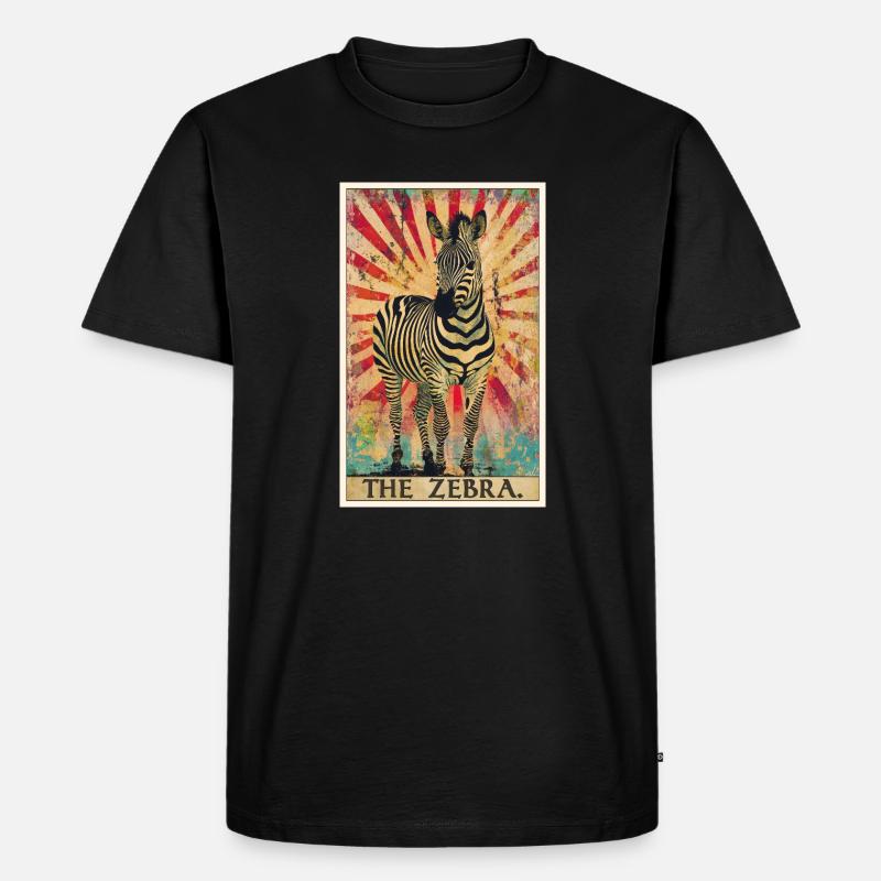Zebras Zebra - Männer Premium Bio T-Shirt - Schwarz