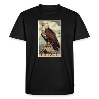 Eagle - Men's Premium Organic T-Shirt - black - Front - Nico (187cm)